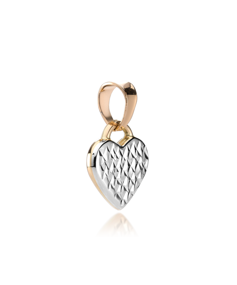 Двусторонняя золотая подвеска "Сердце"