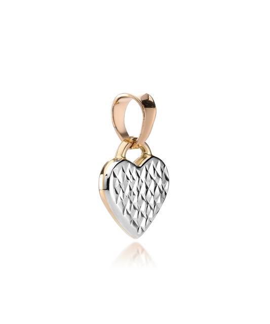 Kahepoolne kullast ripats "Süda"