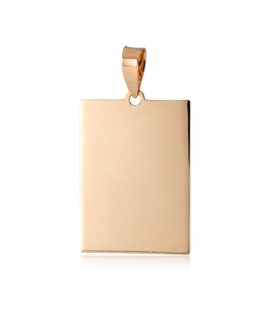 Золотой подвеска "Пластина"
