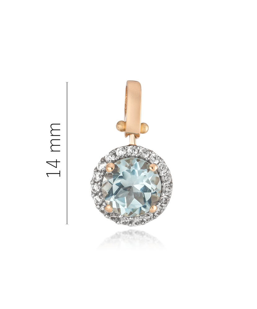 Золотой подвеска с цирконами