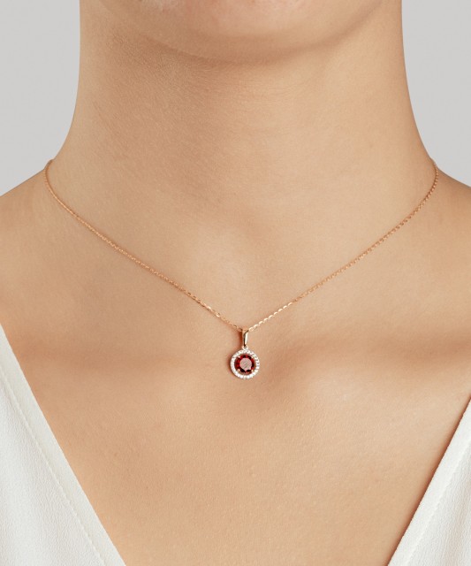 Золотой подвеска с цирконами