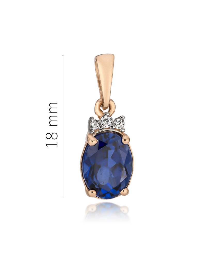 Золотой подвеска с цирконами