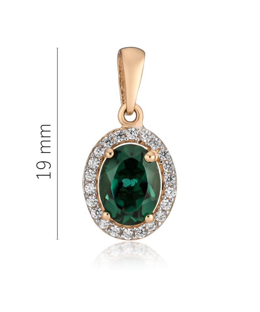 Золотой подвеска с цирконами