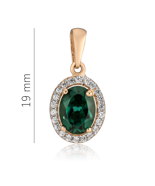 Золотой подвеска с цирконами