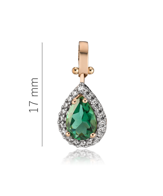 Золотой подвеска с цирконами