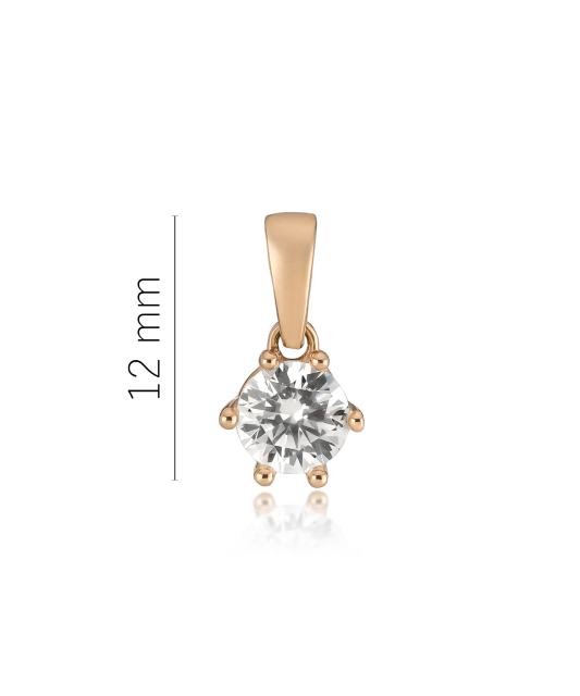 Золотой подвеска с цирконами