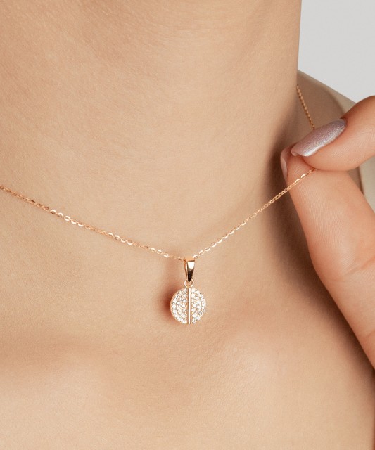 Золотой подвеска с цирконами