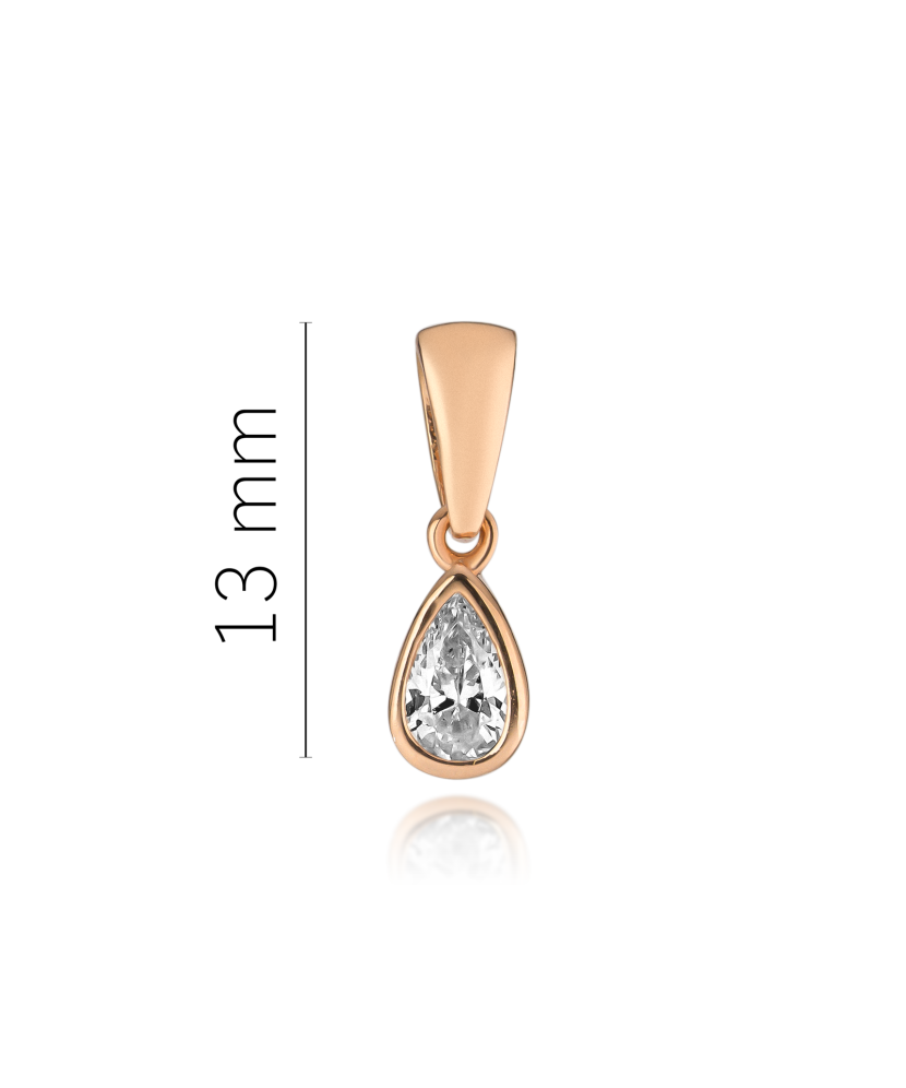 Золотой подвеска с цирконами