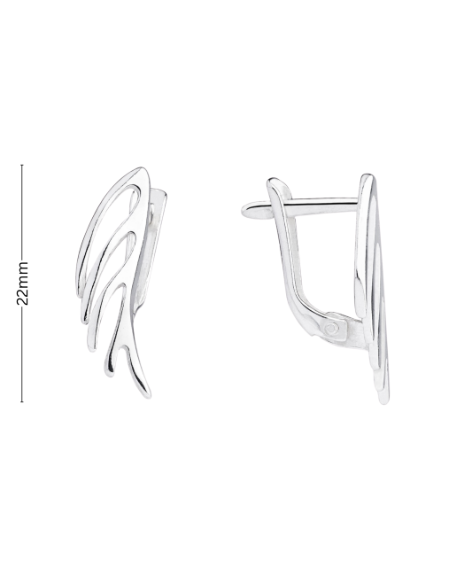 Серебряные серьги "Крыло ангела"