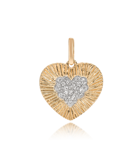 Kollasest kullast ripats teemantide ja safiiridega