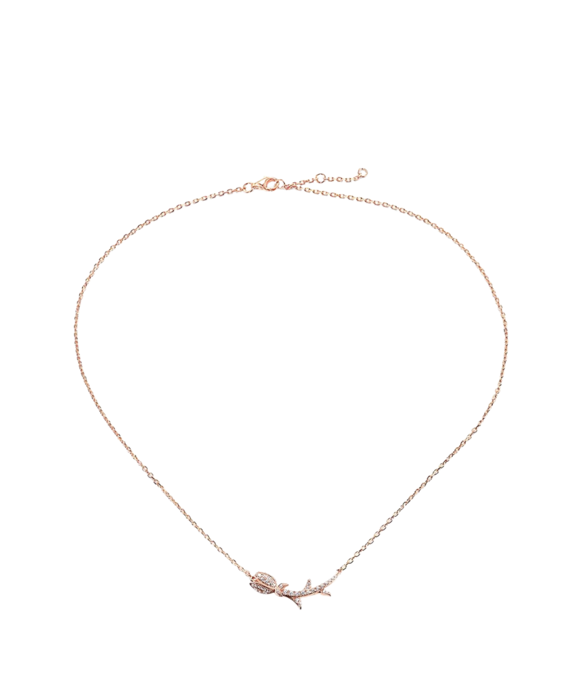 Kullatud hõbedast kett tsirkoonripatsiga