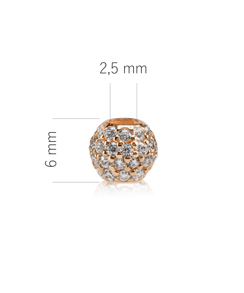 Золотой подвеска с цирконами "Бочонок"