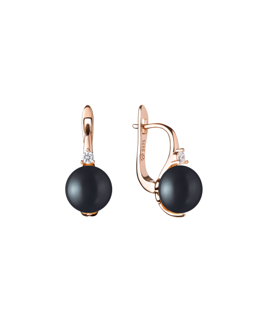 Kullatud Hõbekõrvarõngad pärlite ja tsirkoonidega