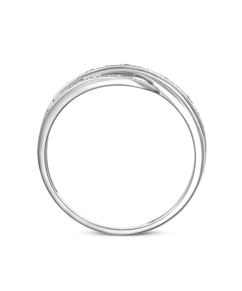 Valgest kullast sõrmus briljantidega