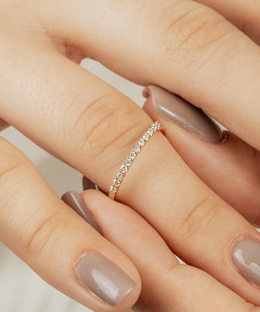 Kollasest Kullast Sõrmus Teemantide