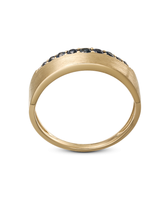 Kollase kulla sõrmus safiiridega