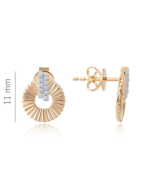 Золотые серьги с алмазами