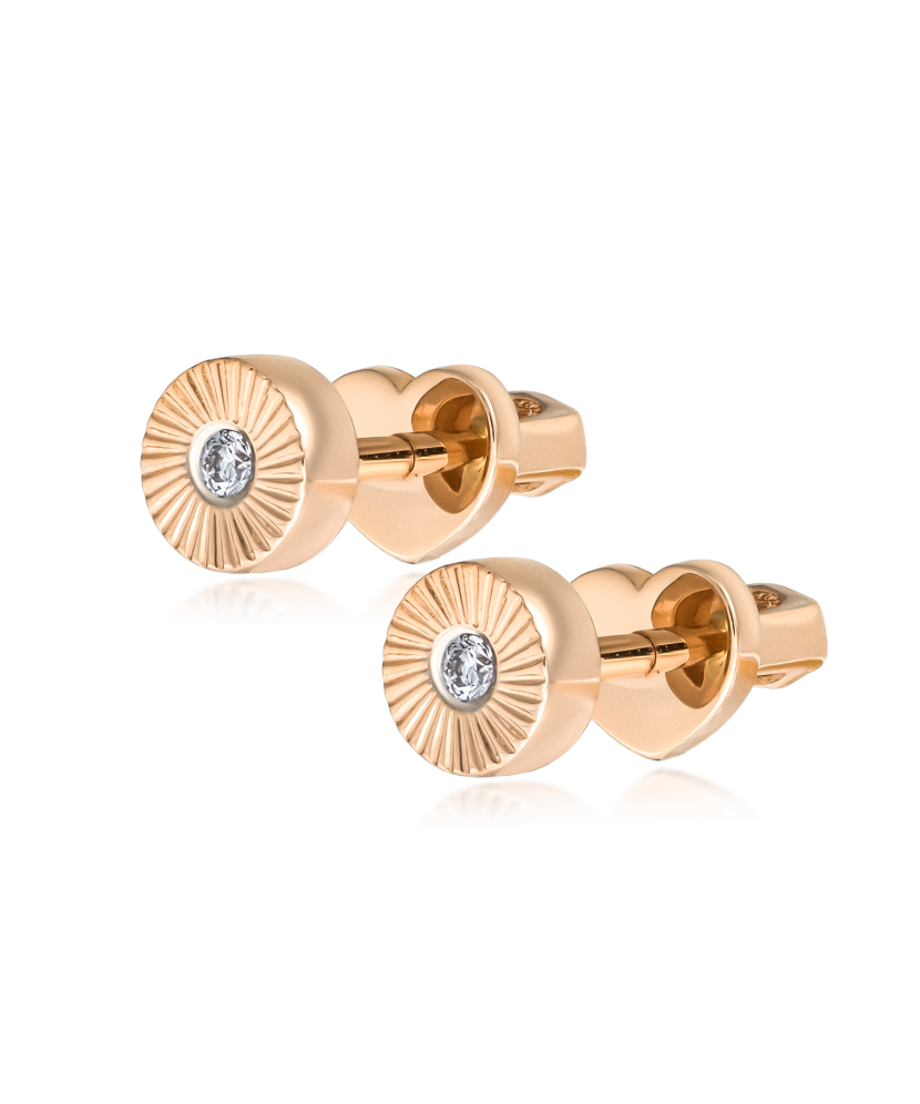 Золотые серьги с алмазами