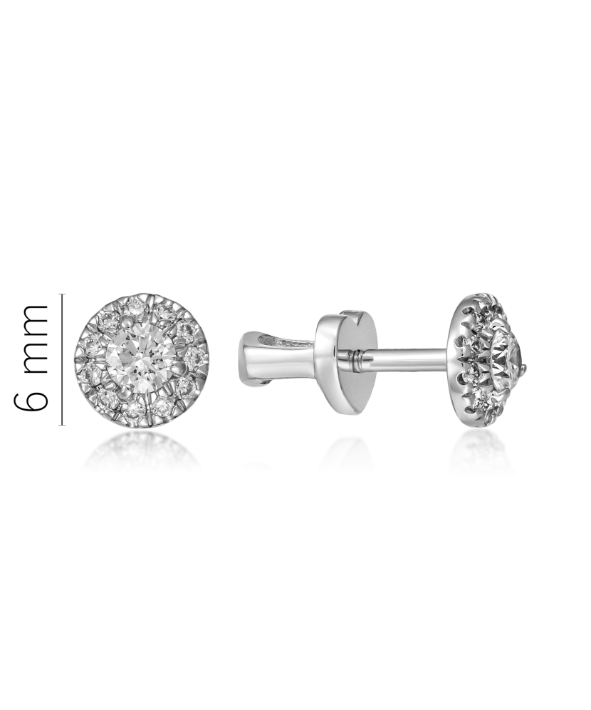 Серьги из белого золота с бриллиантами