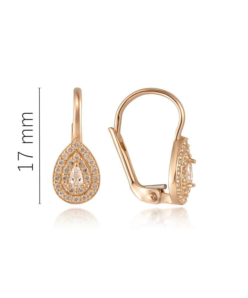 Kuldkõrvarõngad tsirkoonidega