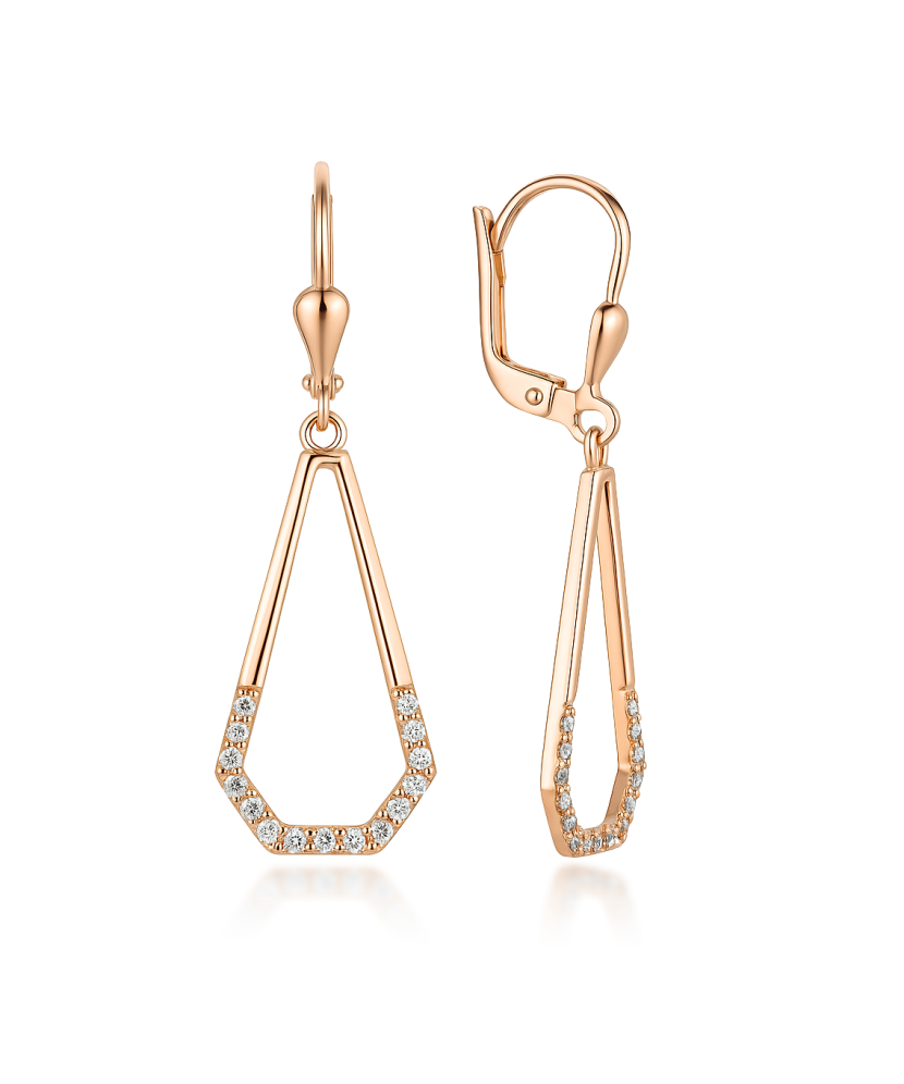 Kuldkõrvarõngad tsirkoonidega