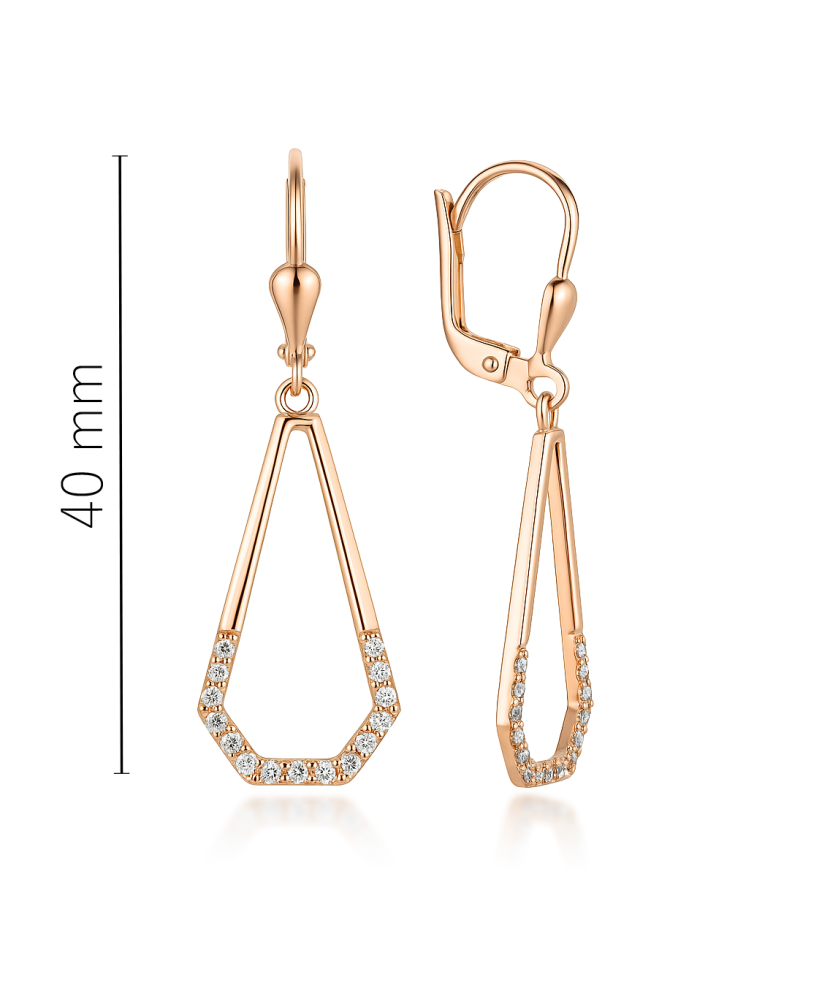 Kuldkõrvarõngad tsirkoonidega