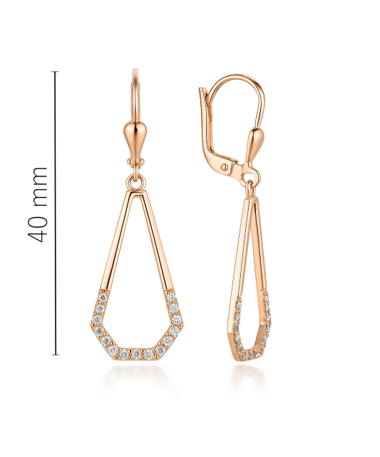 Kuldkõrvarõngad tsirkoonidega