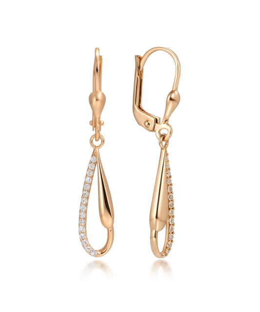 Kuldkõrvarõngad tsirkoonidega