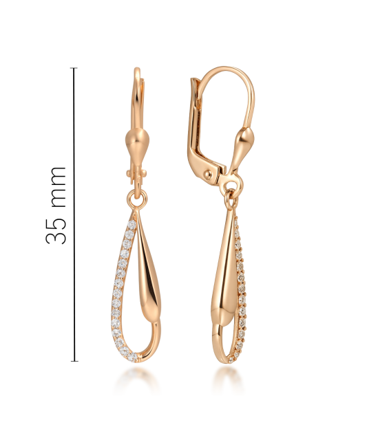 Kuldkõrvarõngad tsirkoonidega