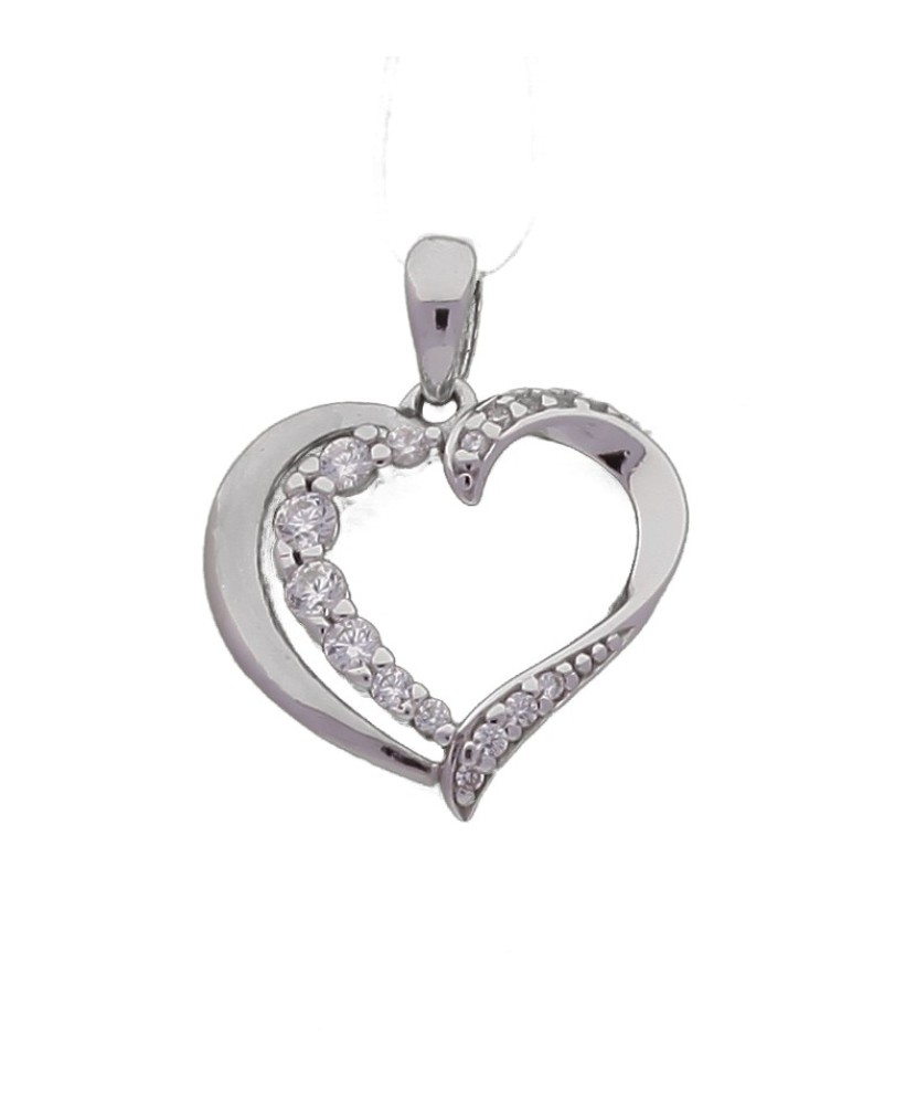 Hõberipats tsirkoonidega "südameke" - Hõbedast ripatsid - Goldinga