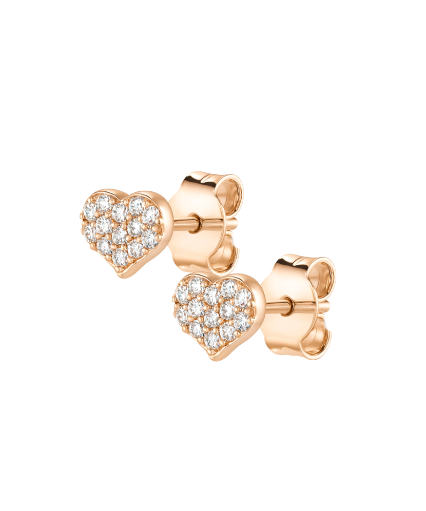 Kuldkõrvarõngad tsirkoonidega "südamekesed"