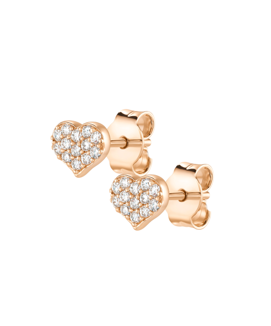 Kuldkõrvarõngad tsirkoonidega "südamekesed"