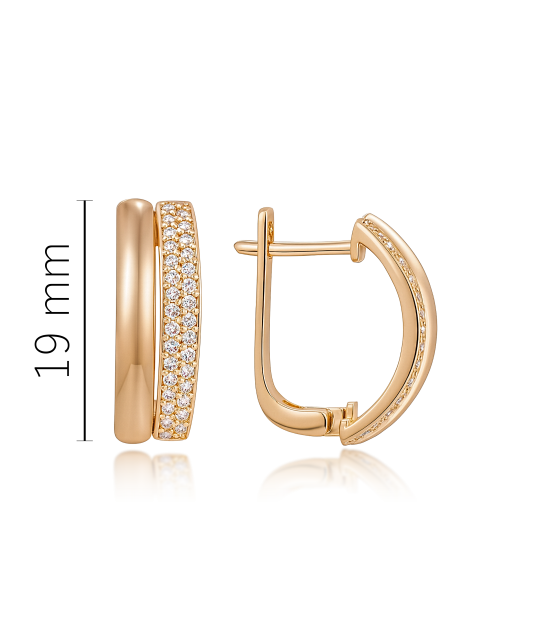 Kuldkõrvarõngad tsirkoonidega