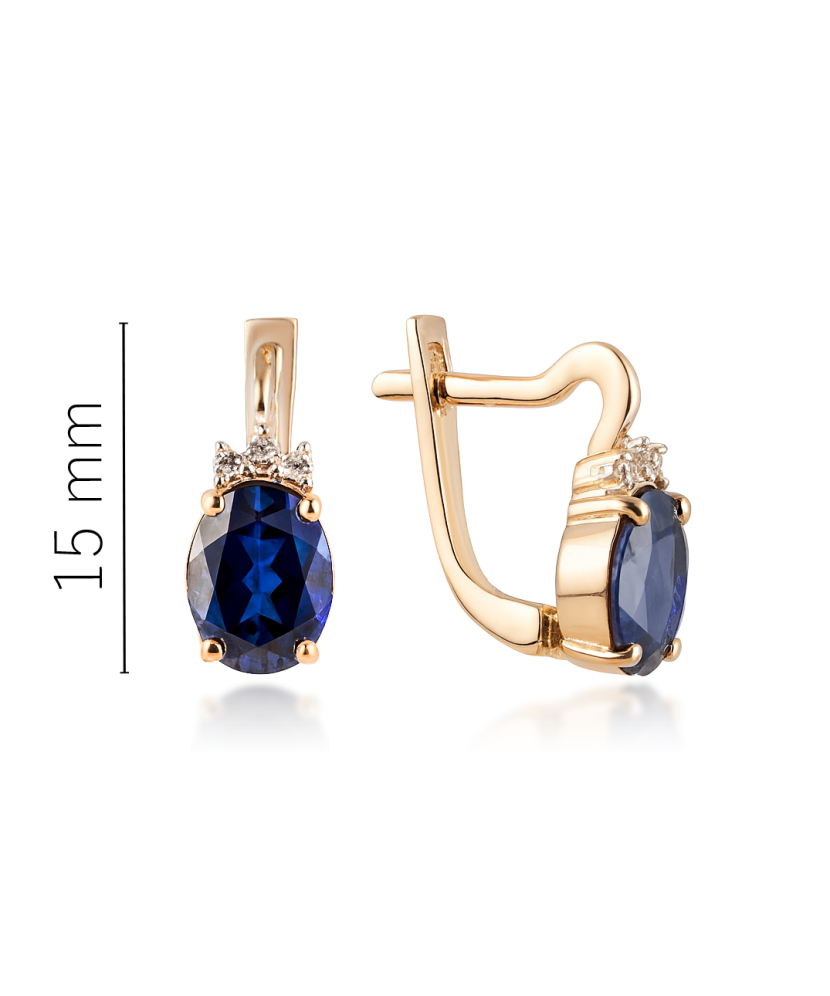 Золотые серьги с цирконами