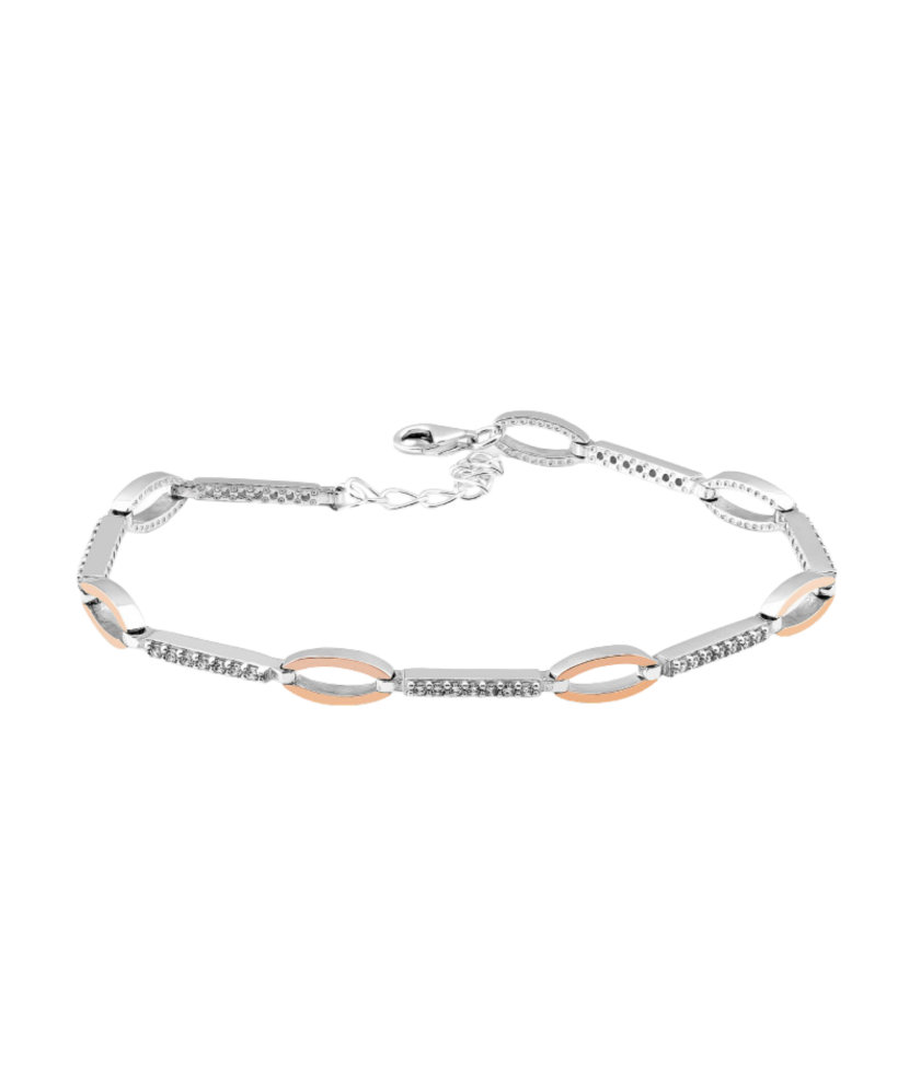 Браслет из позолоченного серебра с цирконами