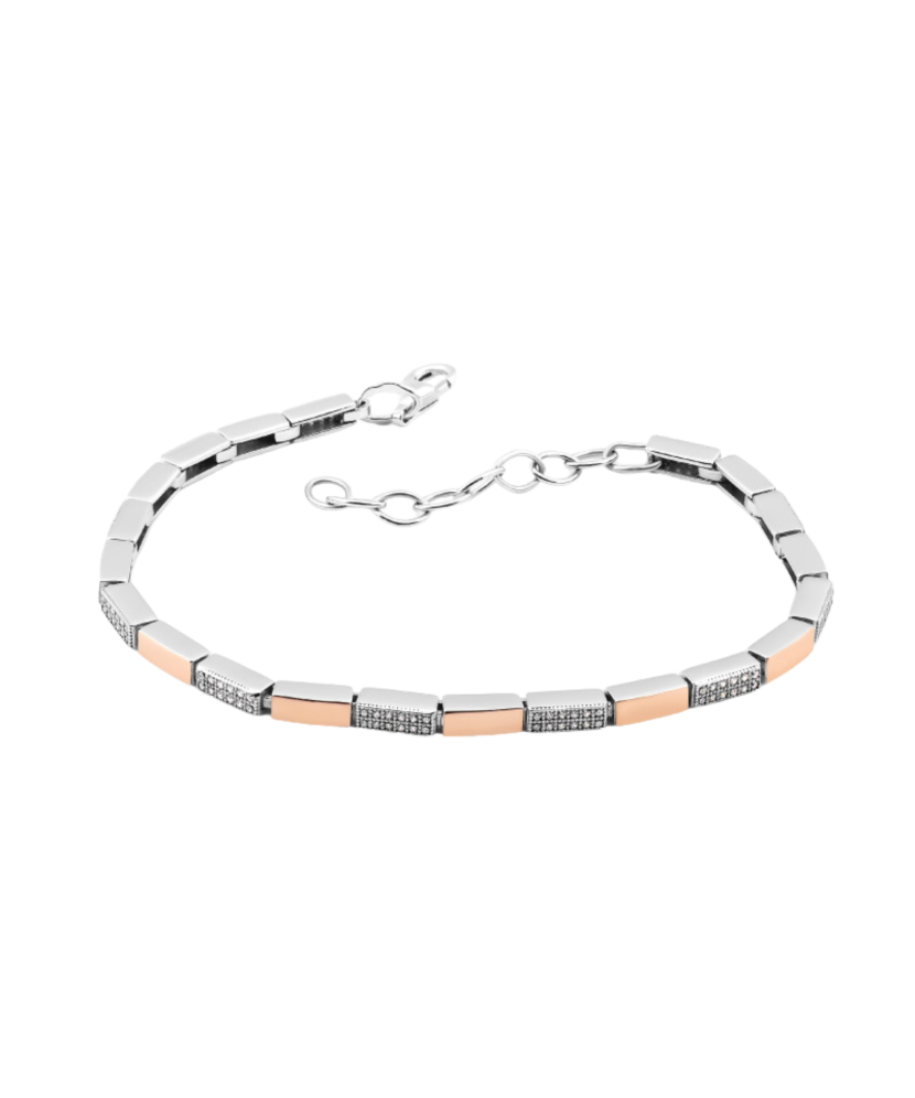 Hõbekäevõru tsirkoonidega kullatud