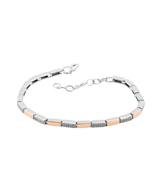 Hõbekäevõru tsirkoonidega kullatud