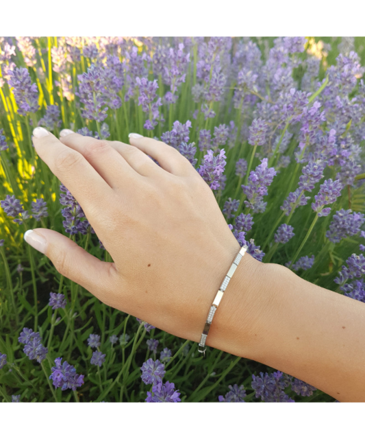 Hõbekäevõru tsirkoonidega kullatud