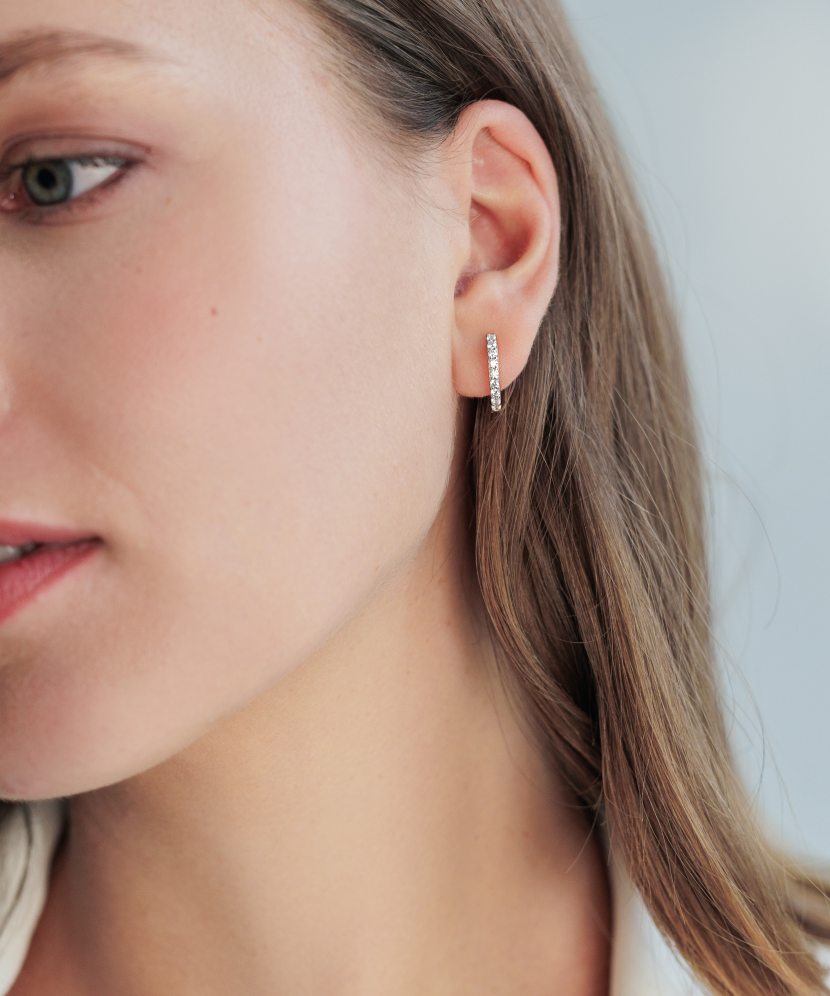 Kullatud Hõbekõrvarõngad pärlite ja tsirkoonidega