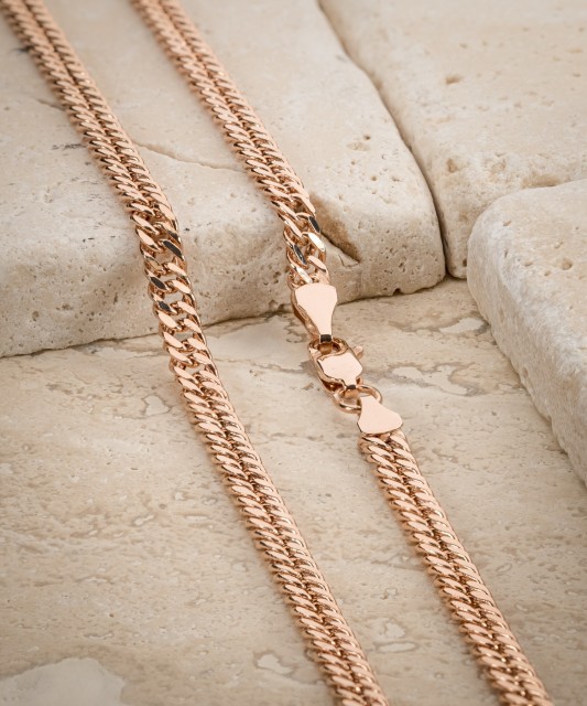 Kuldkett "Curb" 4.2mm Goldinga CURB42MM