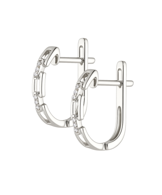 Серьги из белого золота с бриллиантами