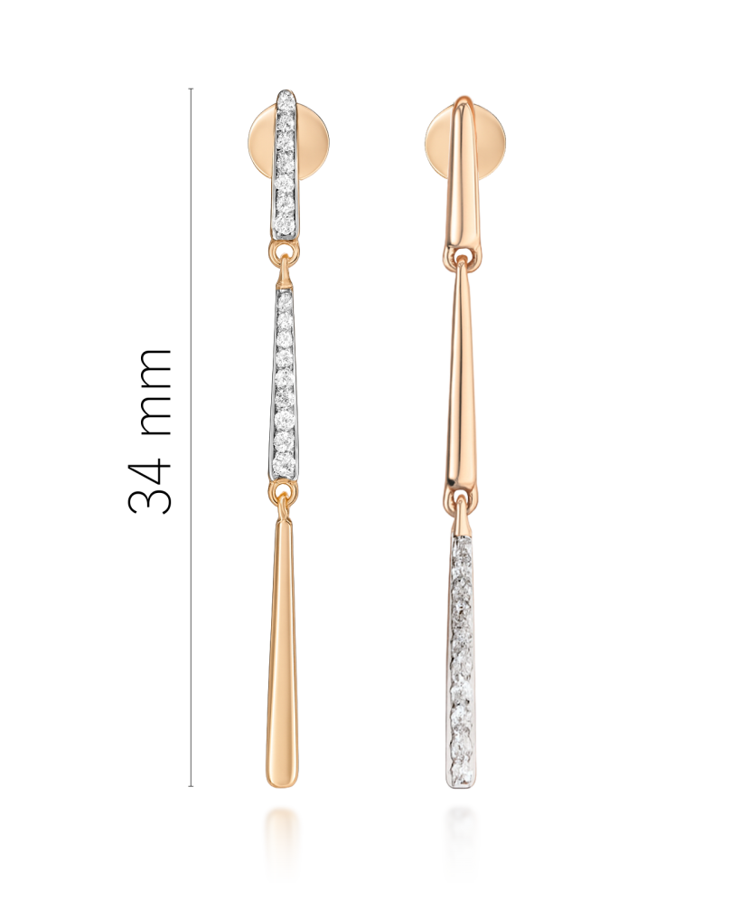 Kuldkõrvarõngad teemanditega