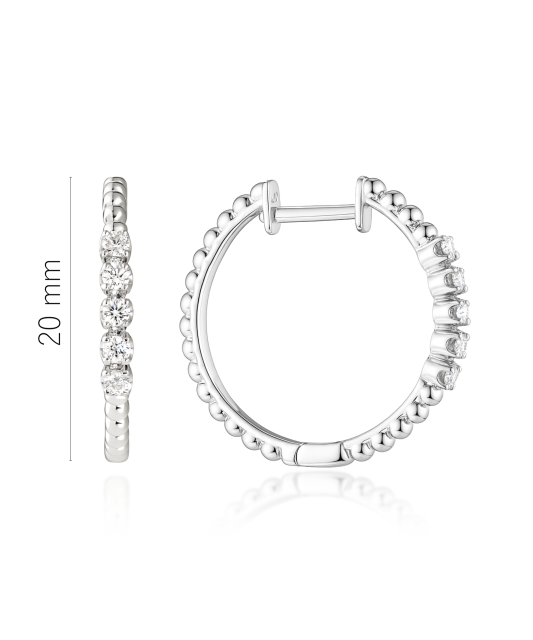 Серьги из белого золота с бриллиантами