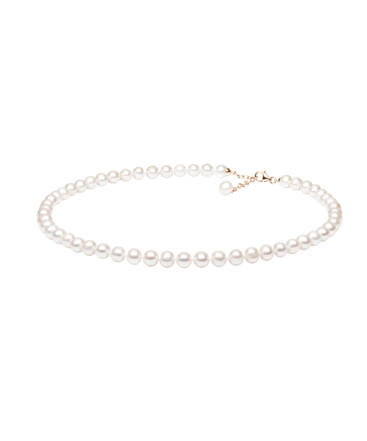 Жемчужное Колье с позолоченным серебром