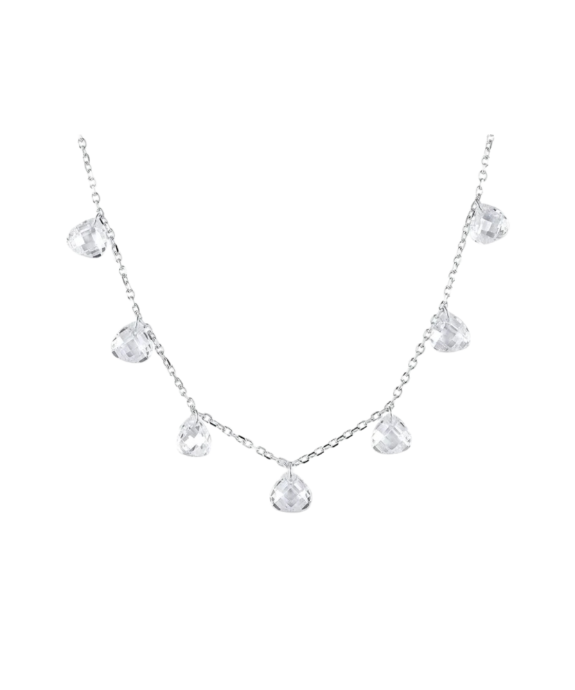 Hõbekett tsirkoonist ripatsiga