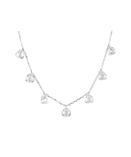 Hõbekett tsirkoonist ripatsiga