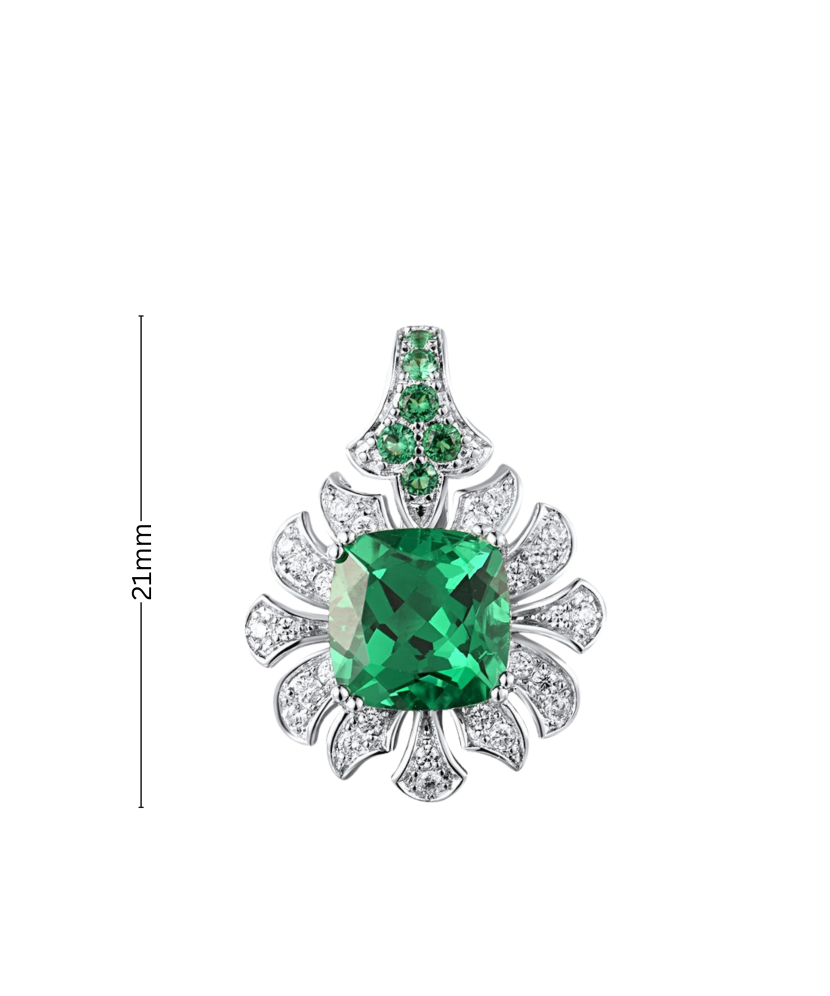 Hõbedast ripats tsirkoonidega ja spinellid