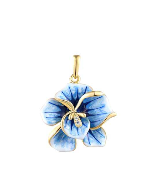 Kullatud hõbedast ripats tsirkoonidega ja emailiga