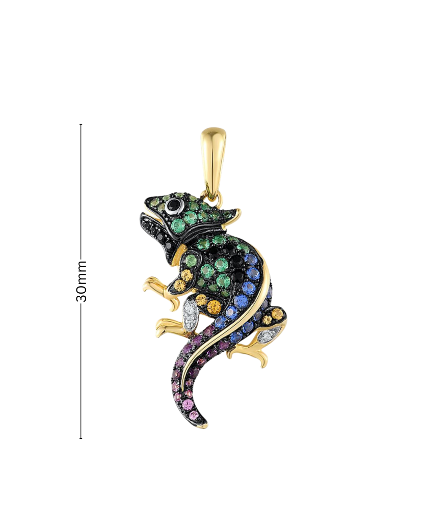 Кольцо из золочёного серебрасо шпинелями и фианитами