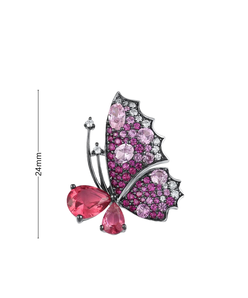 Серебряный кулон с нанорубинами и шпинелями